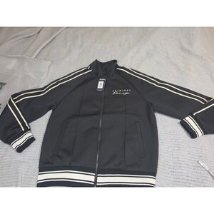 Criminal Damage Dragon Embroidered Track Jacket Black Ecru Streetwear Mens M